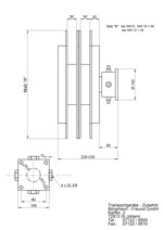 Maßskizze Hydraulik-Schlauchaufroller 4-fach